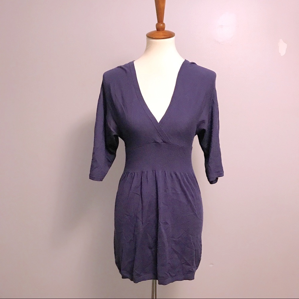 halogen purple sweater tunic mini dress